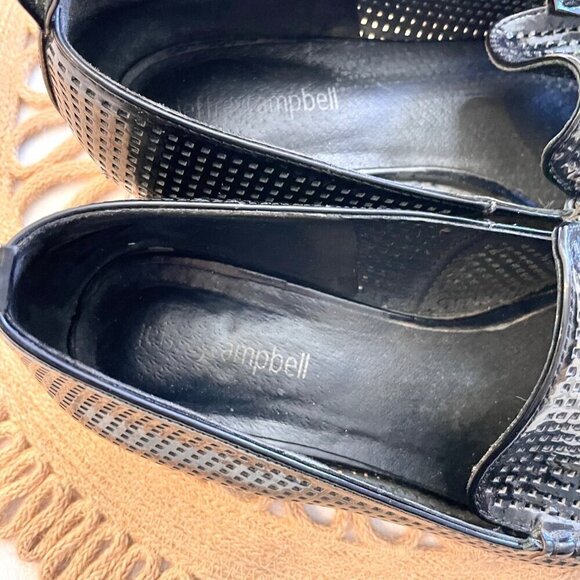 Jeffrey Campbell Barnett Black Loafers Patent Pointed Toe Size 7.5 - Picture 6 of 9